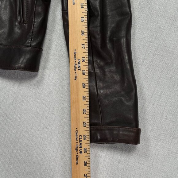 Knoles & Carter Italian Lambskin Leather Jacket Black Moto Zip Front Size XL - Picture 9 of 14